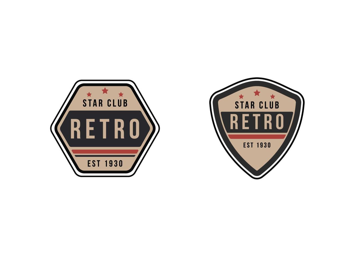 Classic retro vintage emblem logo design template. vector