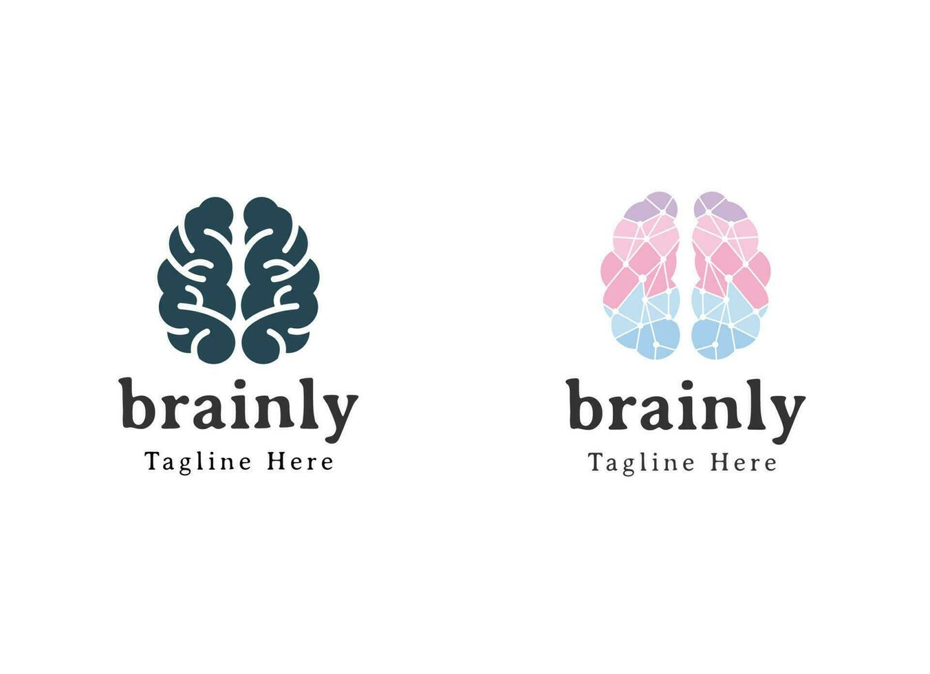 Brain Logo Design Template. vector