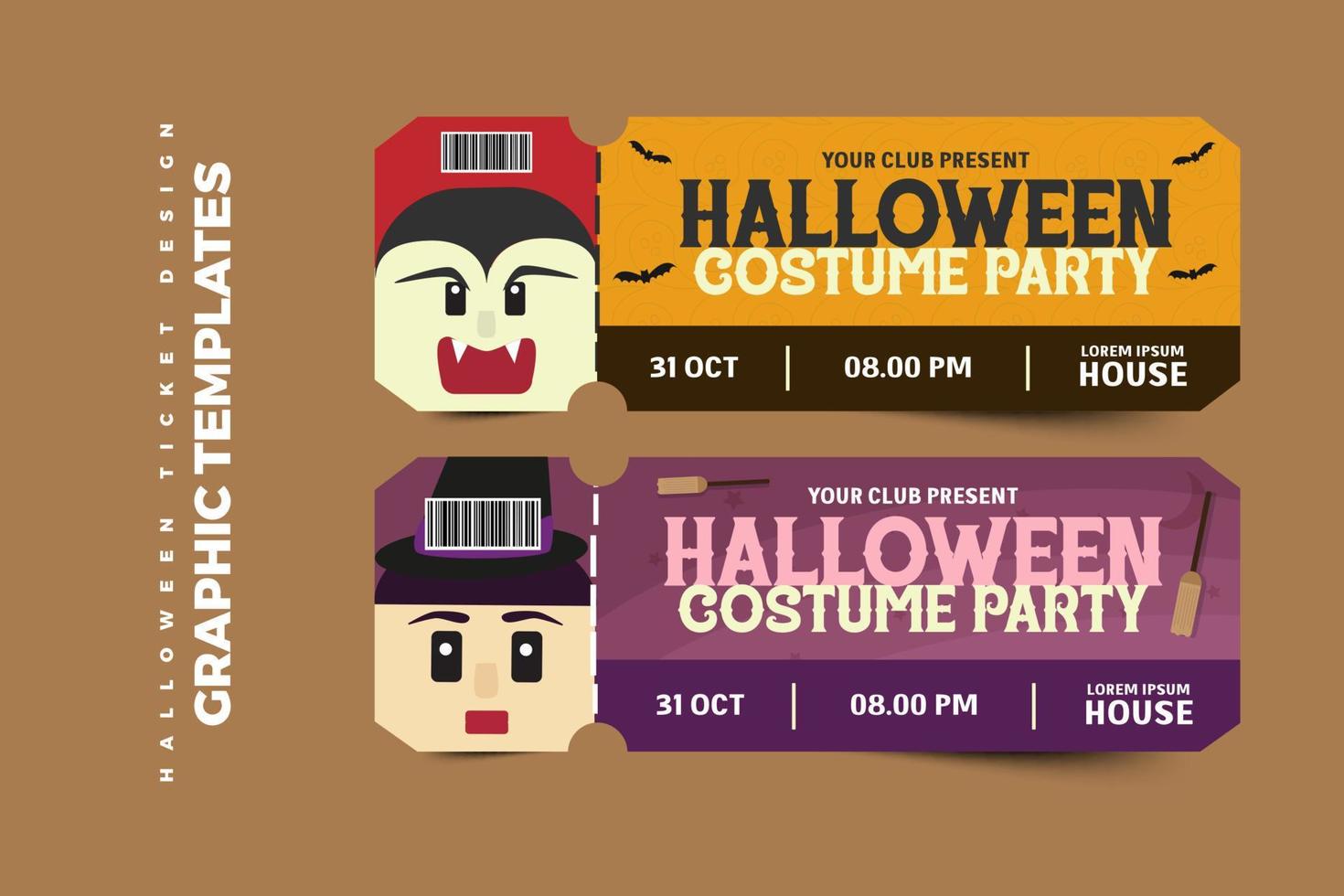 Simple and elegant Halloween graphic design template that is easy to customize vector