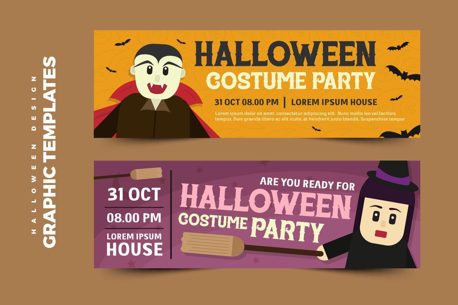 Simple and elegant Halloween graphic design template that is easy to customize vector