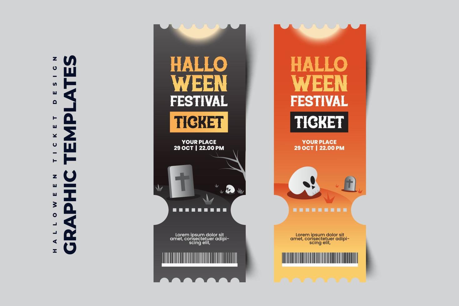 Simple and elegant Halloween graphic design template that is easy to customize vector