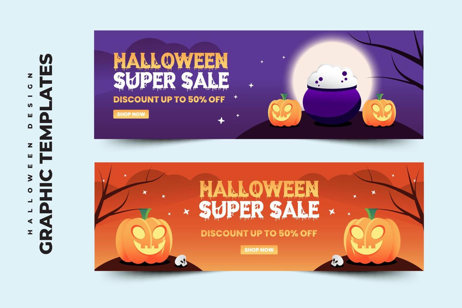 plantilla de diseño gráfico de halloween simple y elegante que es fácil de personalizar vector