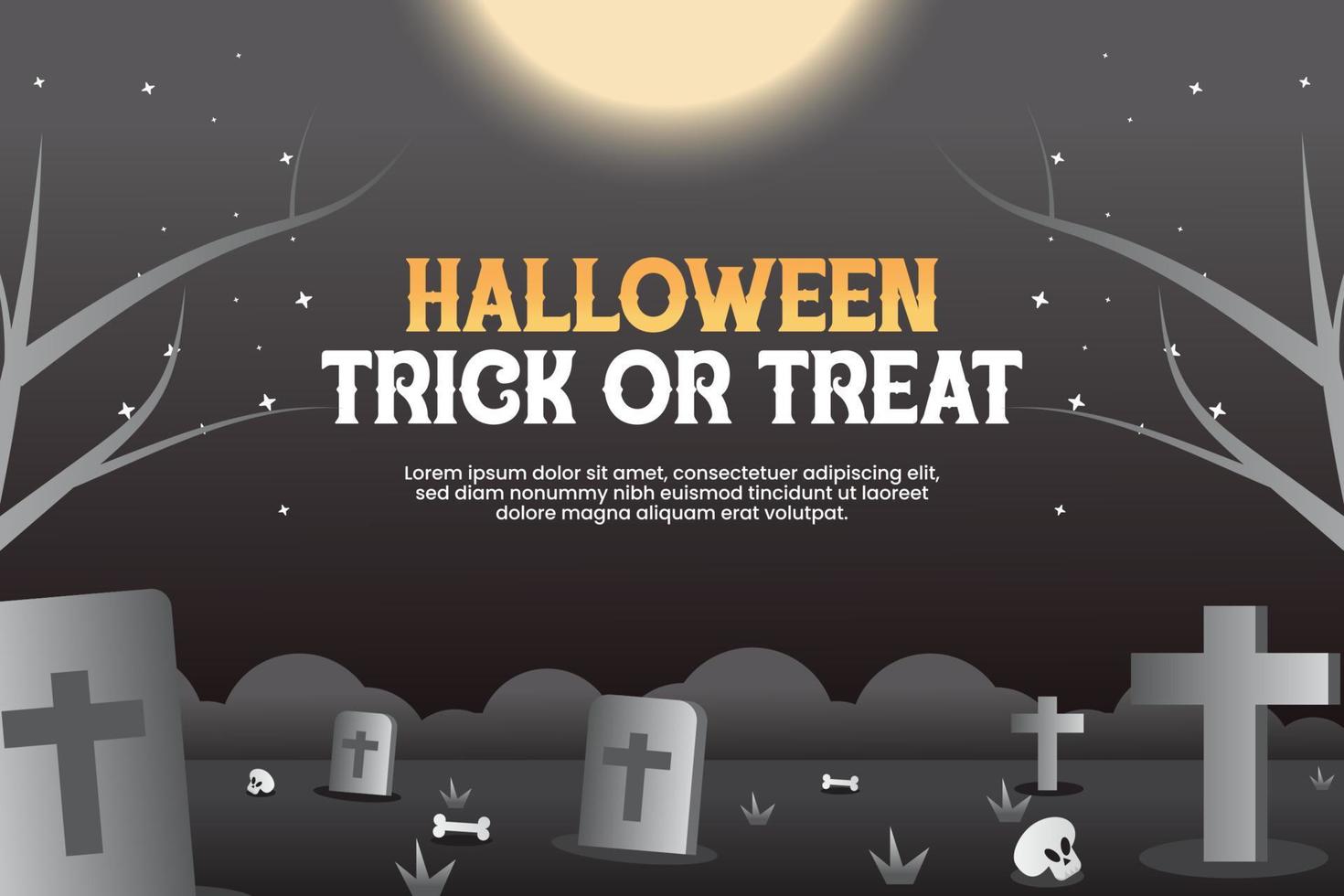 Simple and elegant Halloween graphic design template that is easy to customize vector