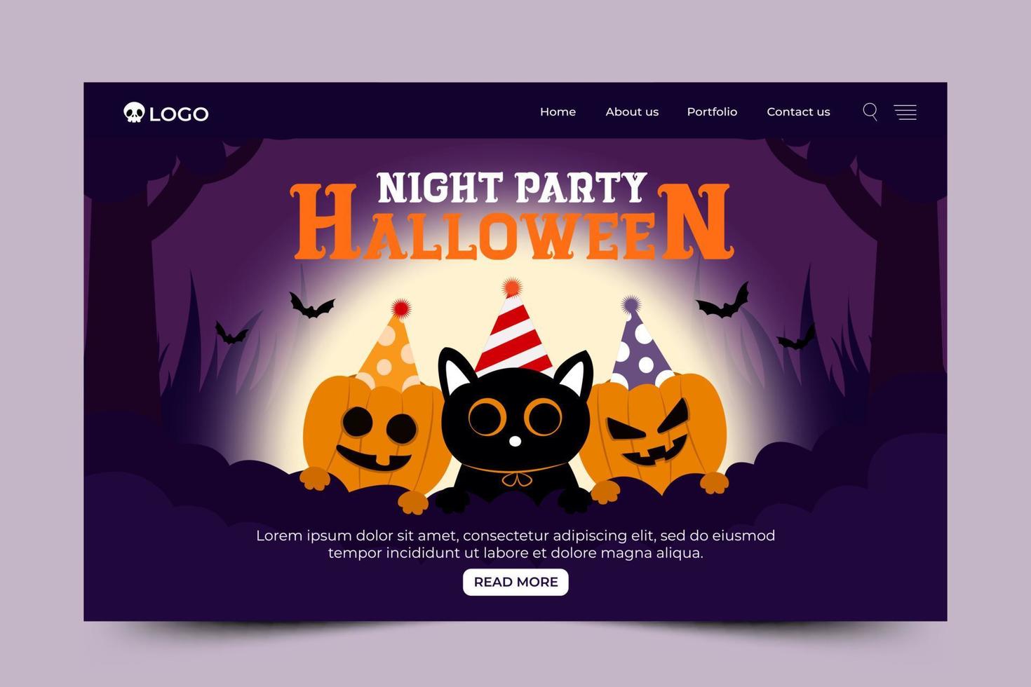 Simple and elegant Halloween graphic design template that is easy to customize vector