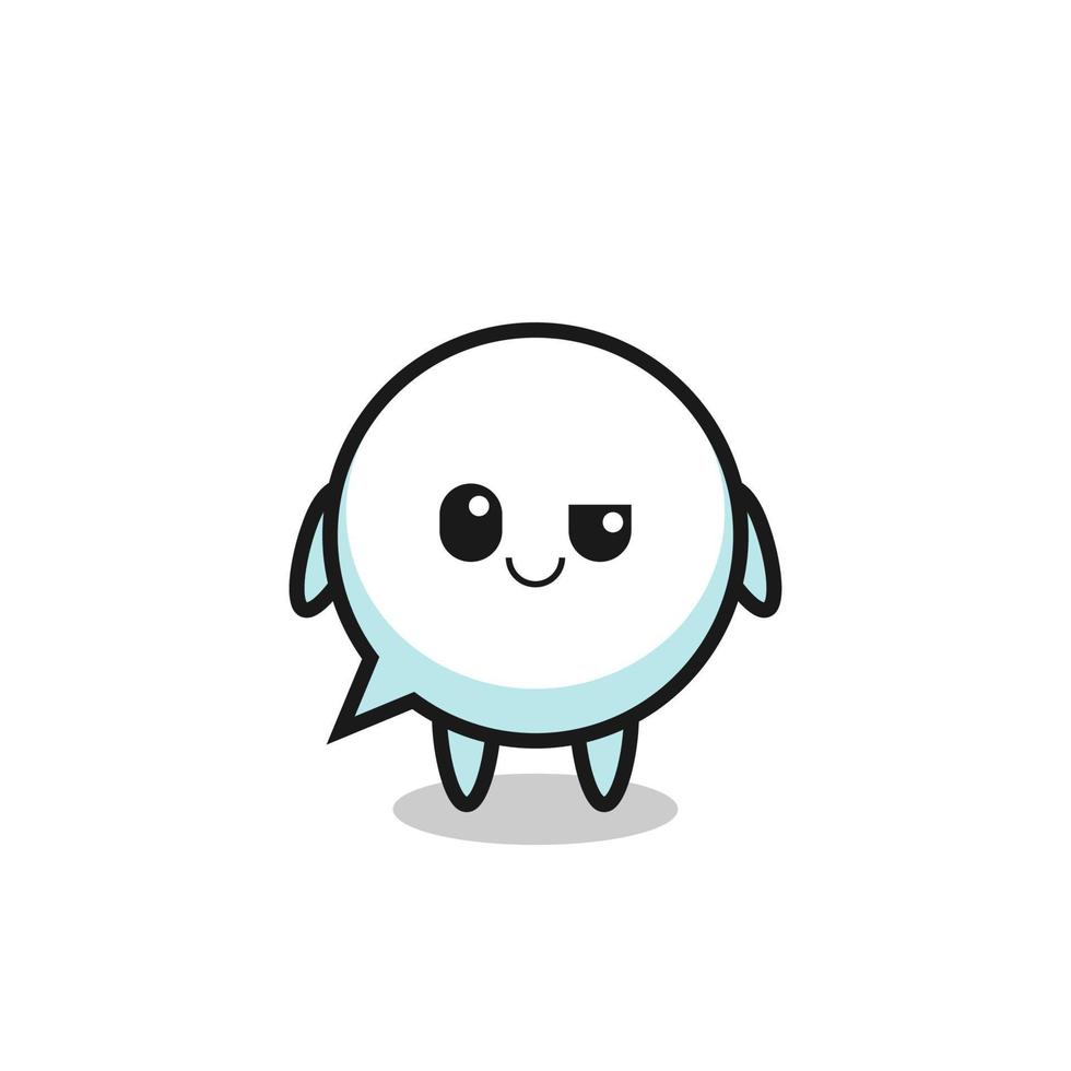 speech bubble cartoon with an arrogant expression vector