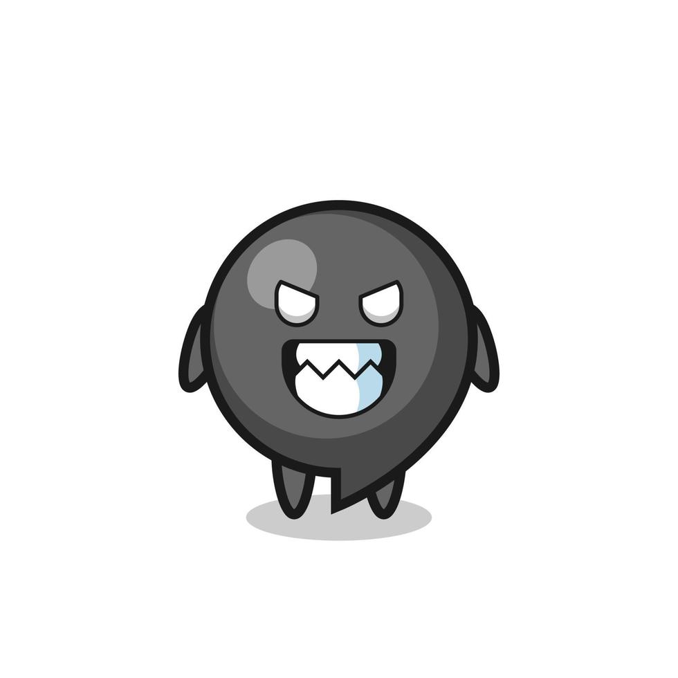 evil expression of the comma symbol cute mascot character vector