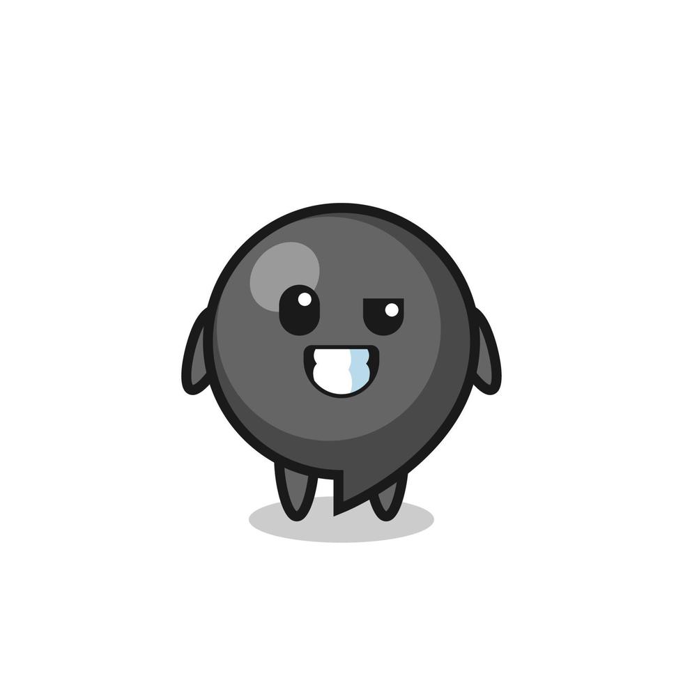 cute comma symbol mascot with an optimistic face vector