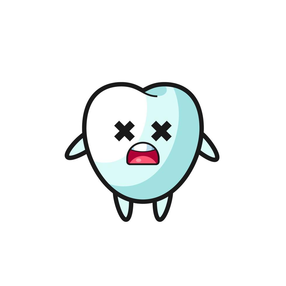 the dead tooth mascot character vector