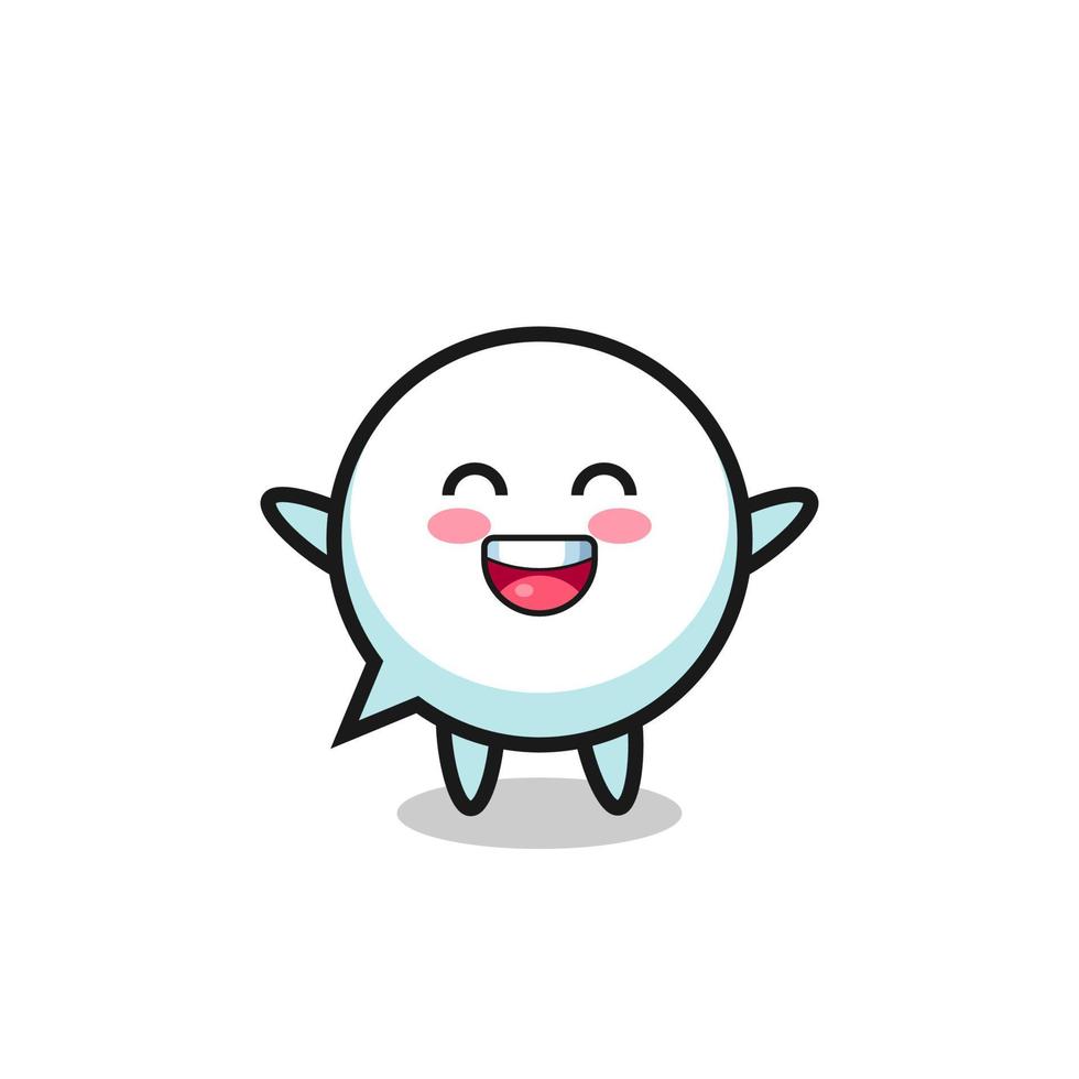 happy baby speech bubble cartoon character vector