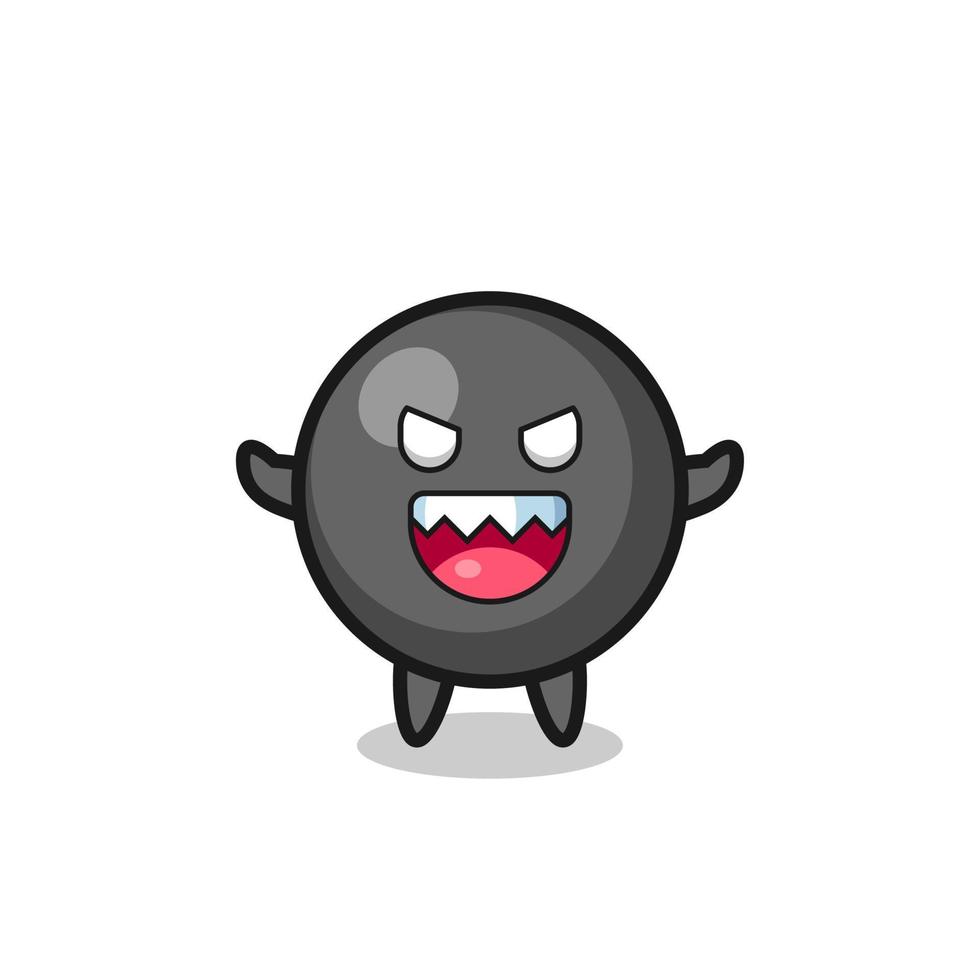 illustration of evil dot symbol mascot character vector