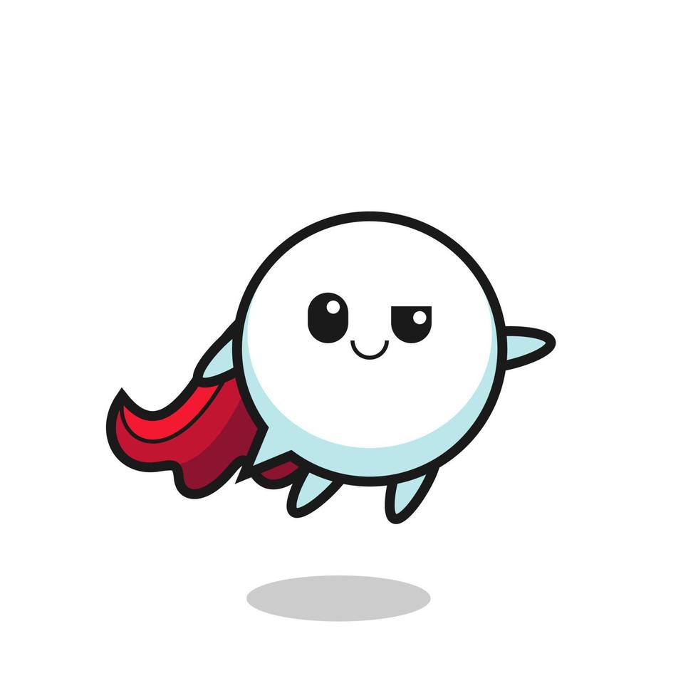 cute speech bubble superhero character is flying vector