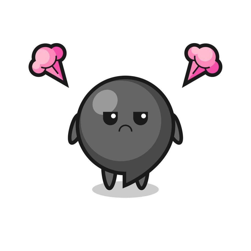 annoyed expression of the cute comma symbol cartoon character vector