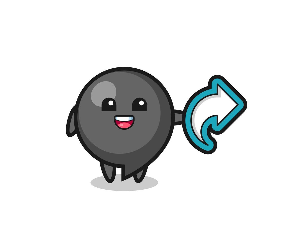 cute comma symbol hold social media share symbol vector