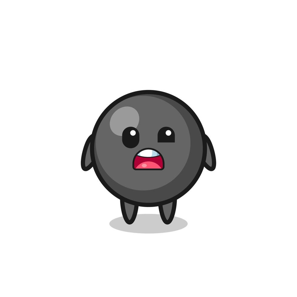 the shocked face of the cute dot symbol mascot vector