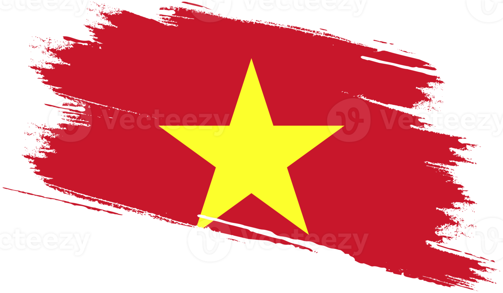 Vietnam flag with grunge texture png