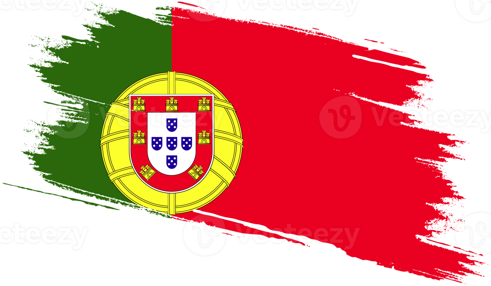 Portugese vlag met grungetextuur png