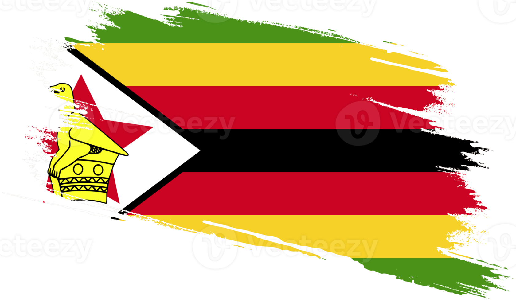 zimbabwe flagga med grunge textur png