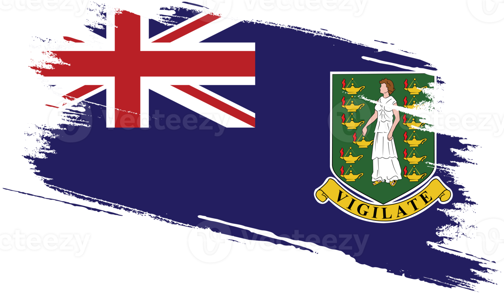 virgin islands uk flag with grunge texture png