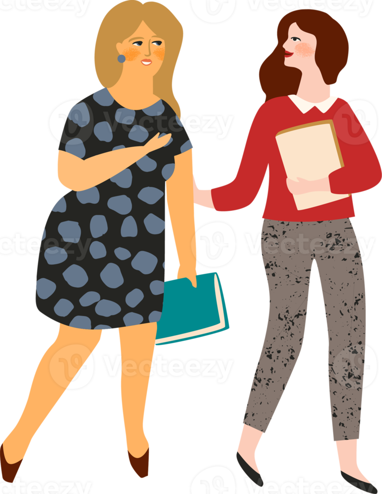 Office workers. Women. Illustration png