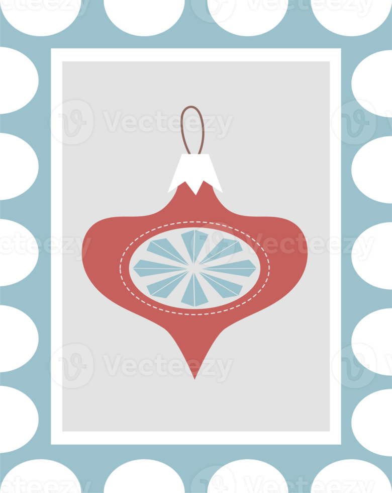 Postage stamp with Christmas toy png