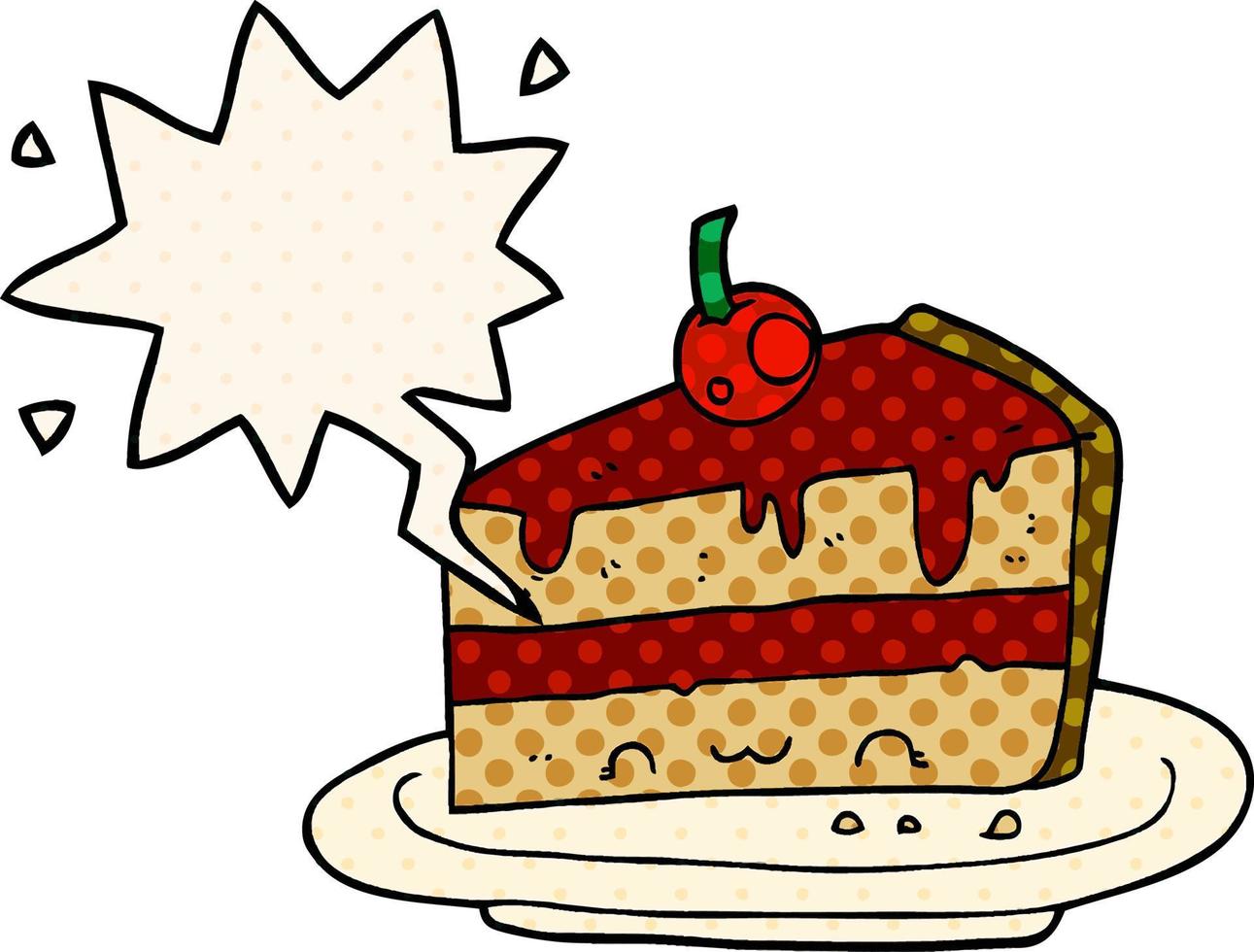 cartoon cake and speech bubble in comic book style 12047244 Vector Art at Vecteezy cartoon cake and speech bubble in comic book style 12047244 Vector Art at Vecteezy