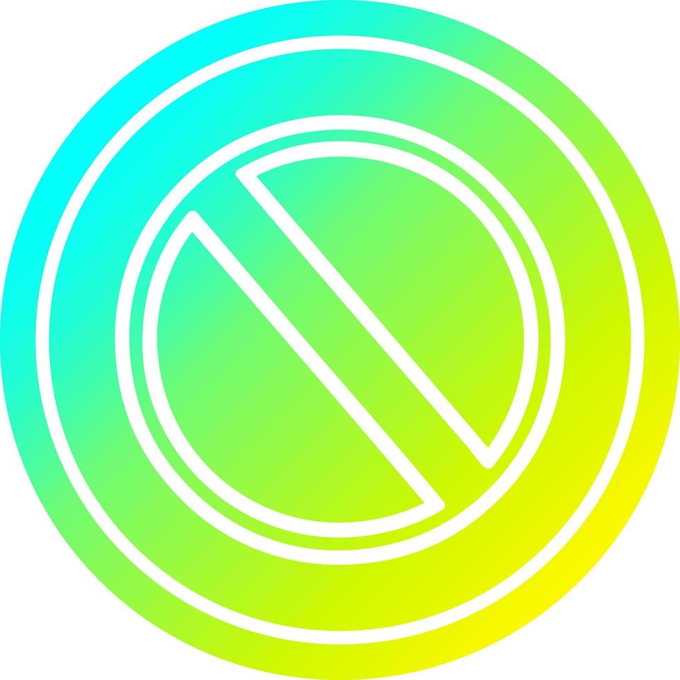 generic stop circular in cold gradient spectrum vector