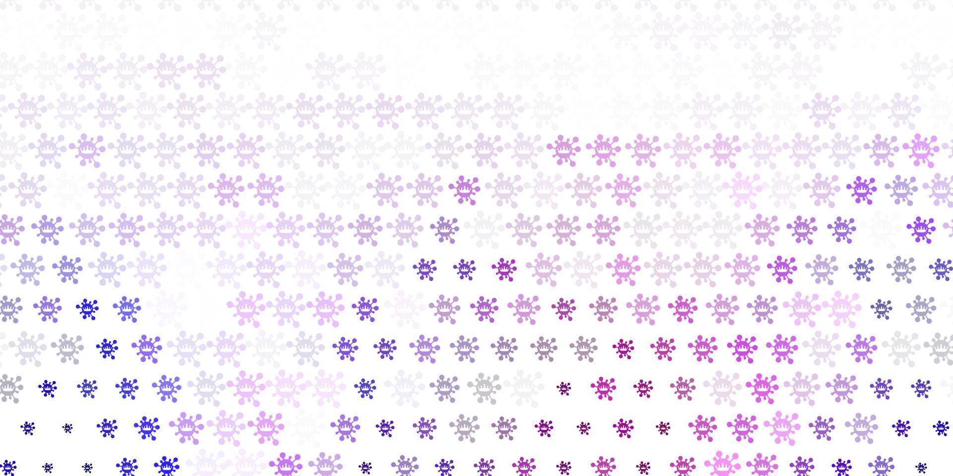Light Purple vector texture with disease symbols.