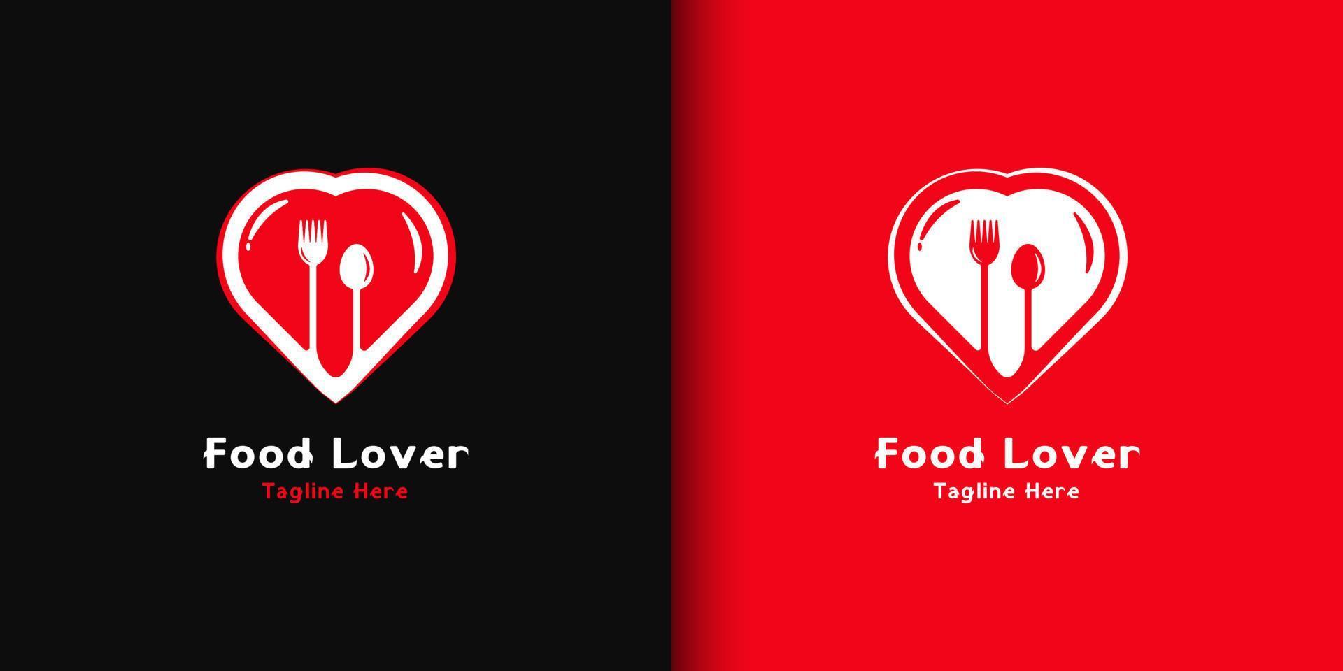 Restaurant food lover logo design template vector