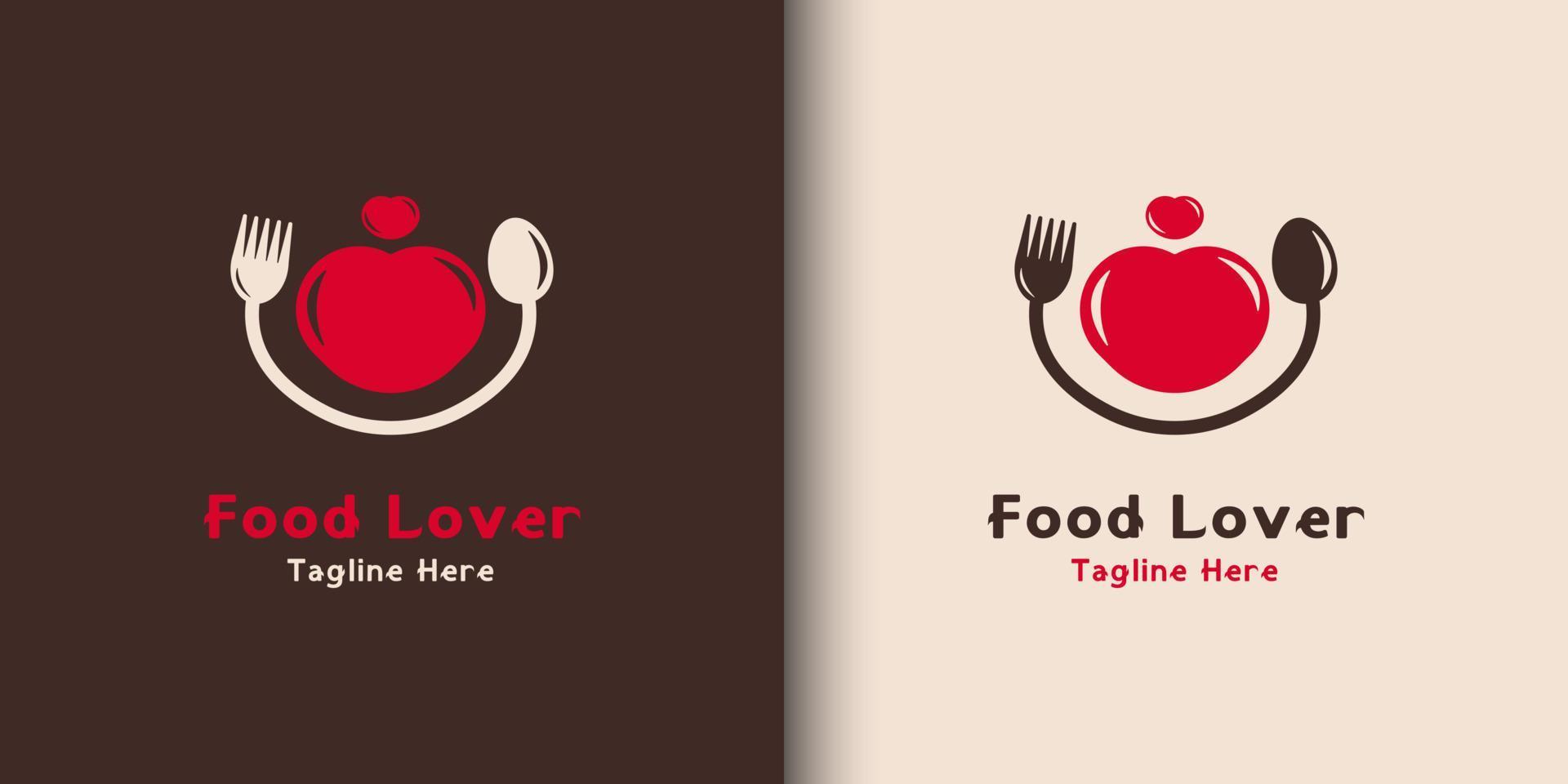 Restaurant food lover logo design template vector