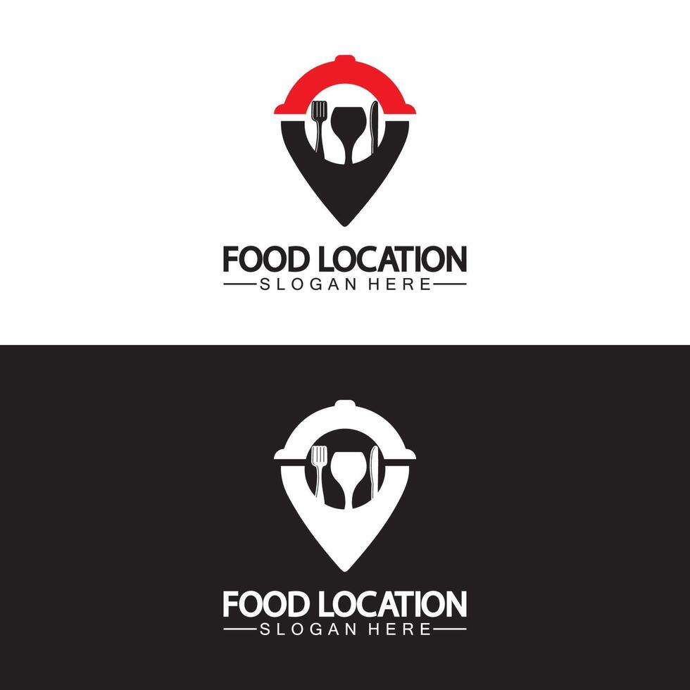 Food Location Logo Design Template vector