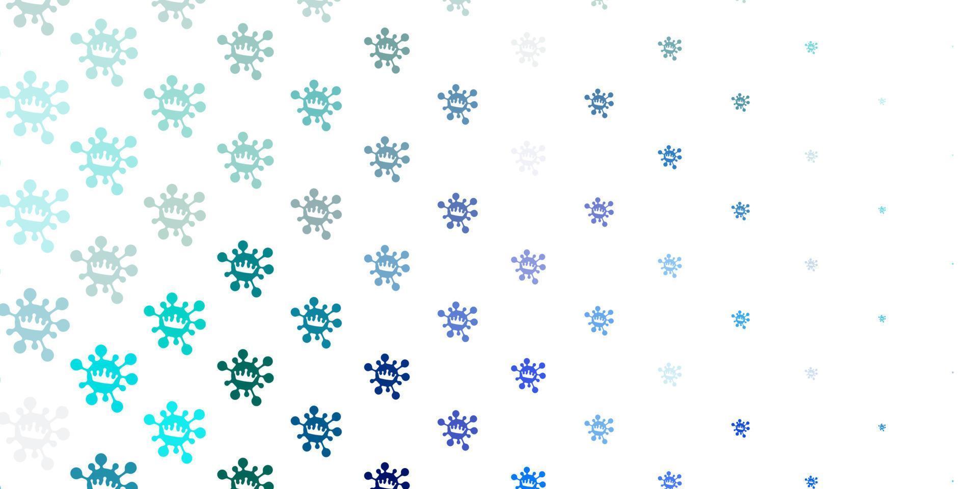 textura de vector azul claro con símbolos de enfermedades.