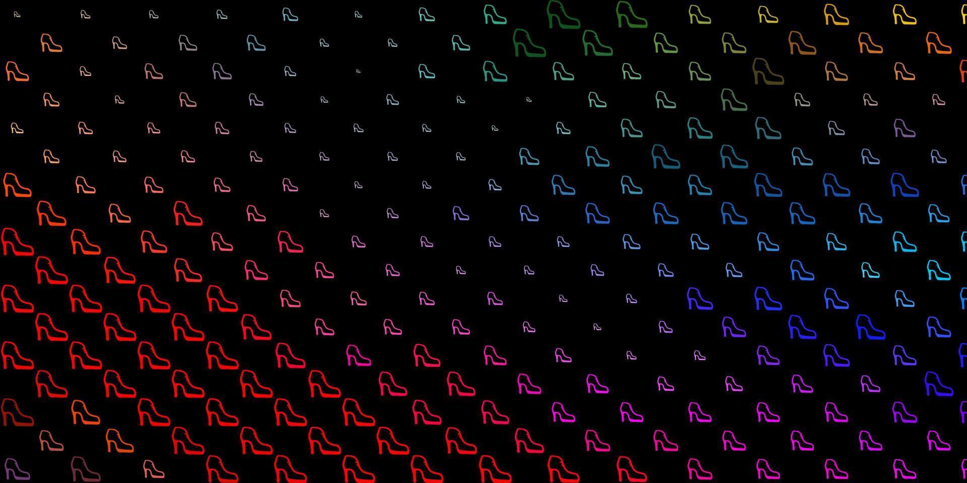 Dark multicolor vector background with woman symbols.