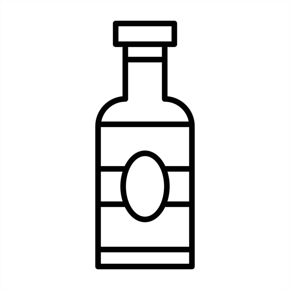syrup bottle outline icon vector