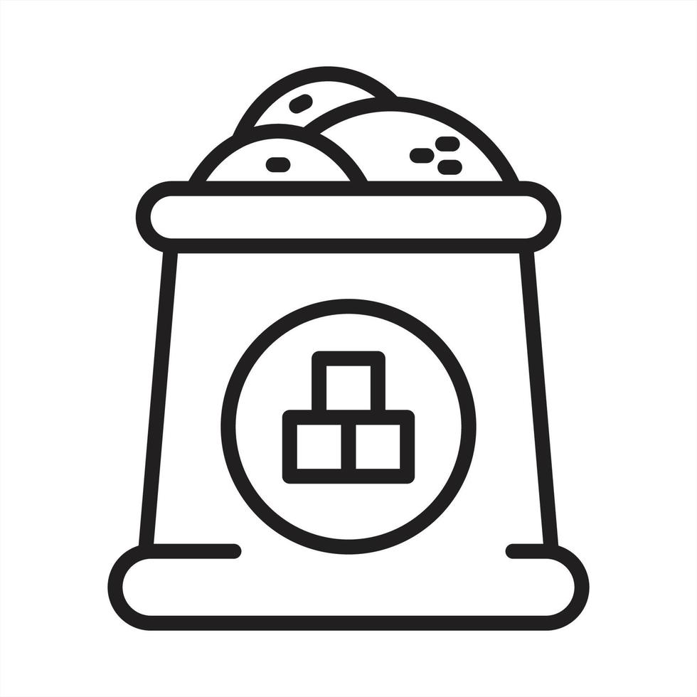 Sugar Bag Outline icon vector