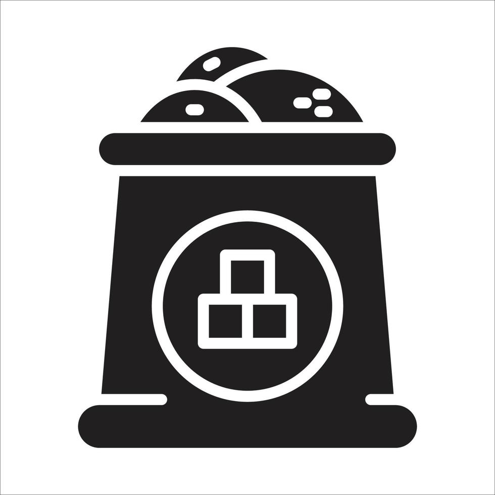 Sugar Bag Glyph icon vector