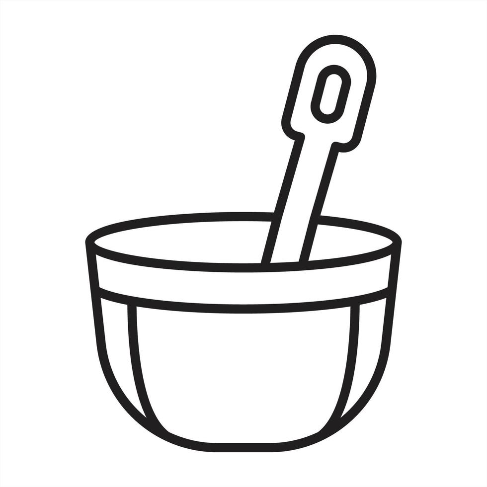 Bowl Outline Icon vector