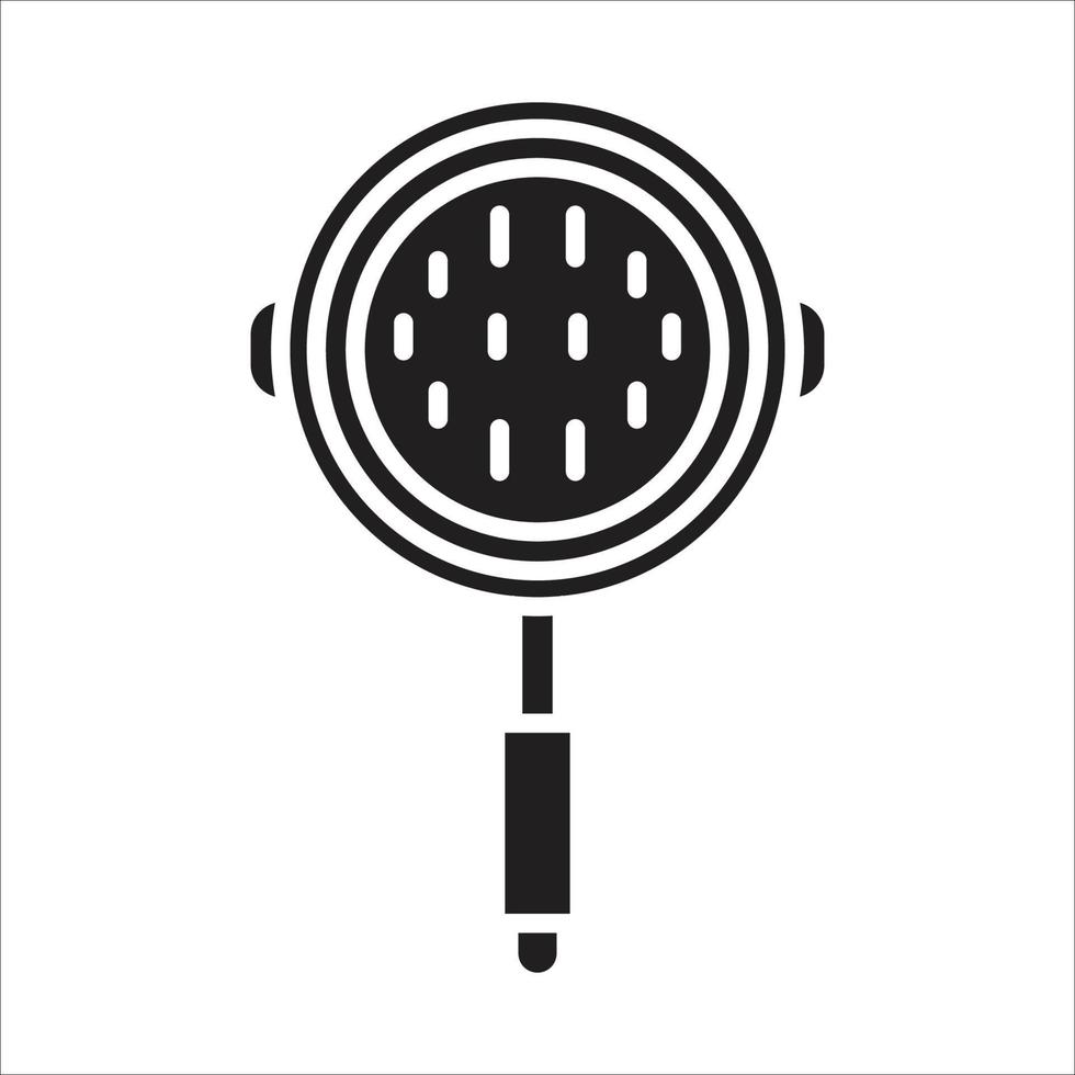 Pancakes in a frying pan glyph icon vector