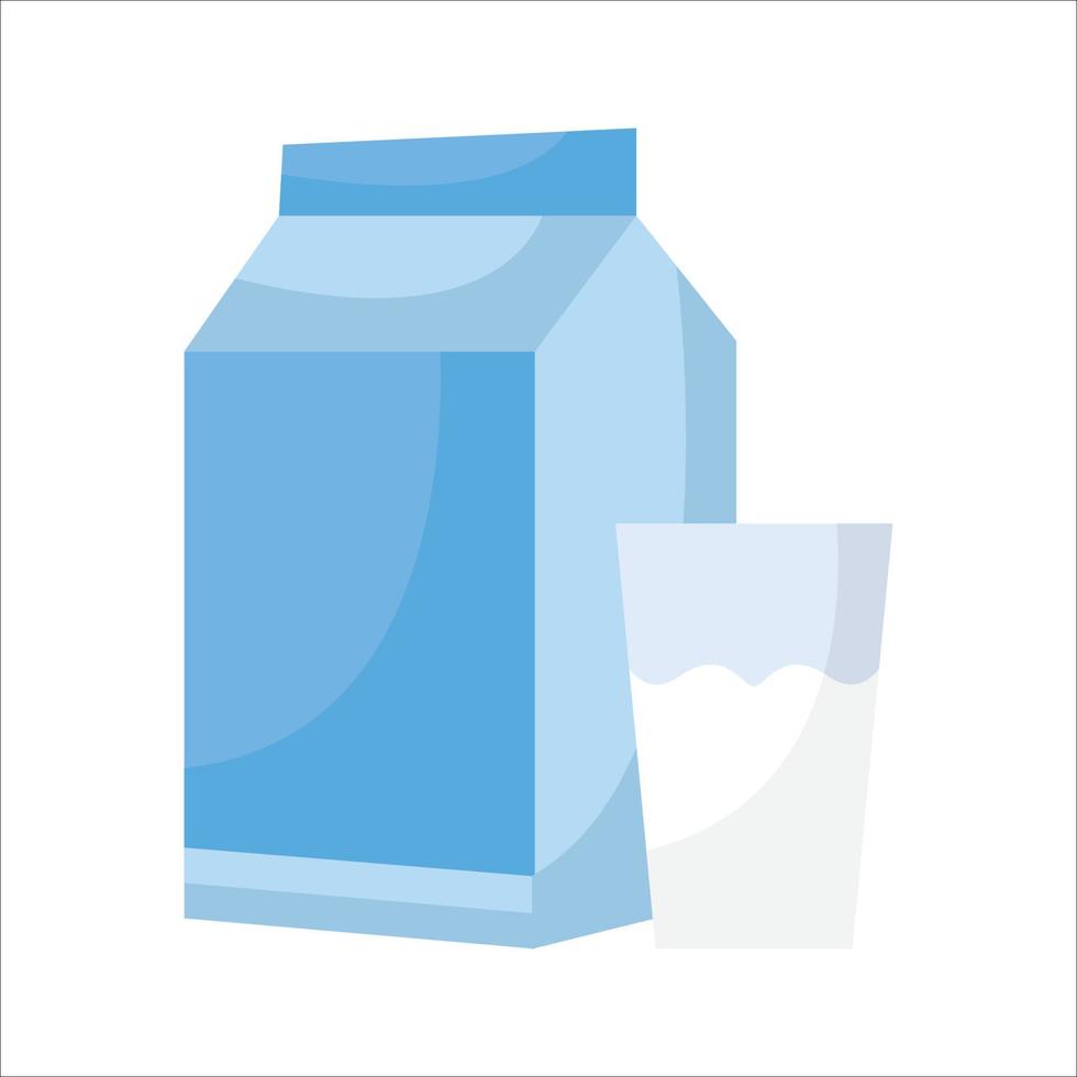 icono plano de leche vector
