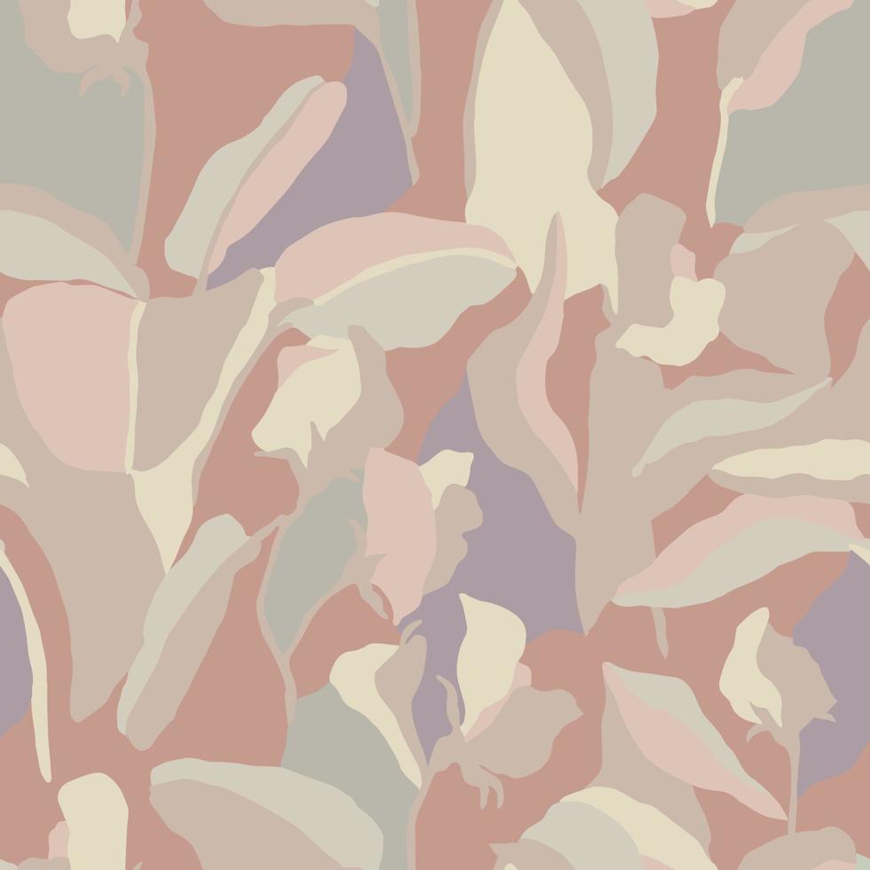 Vector abstract flower illustration seamless repeat pattern