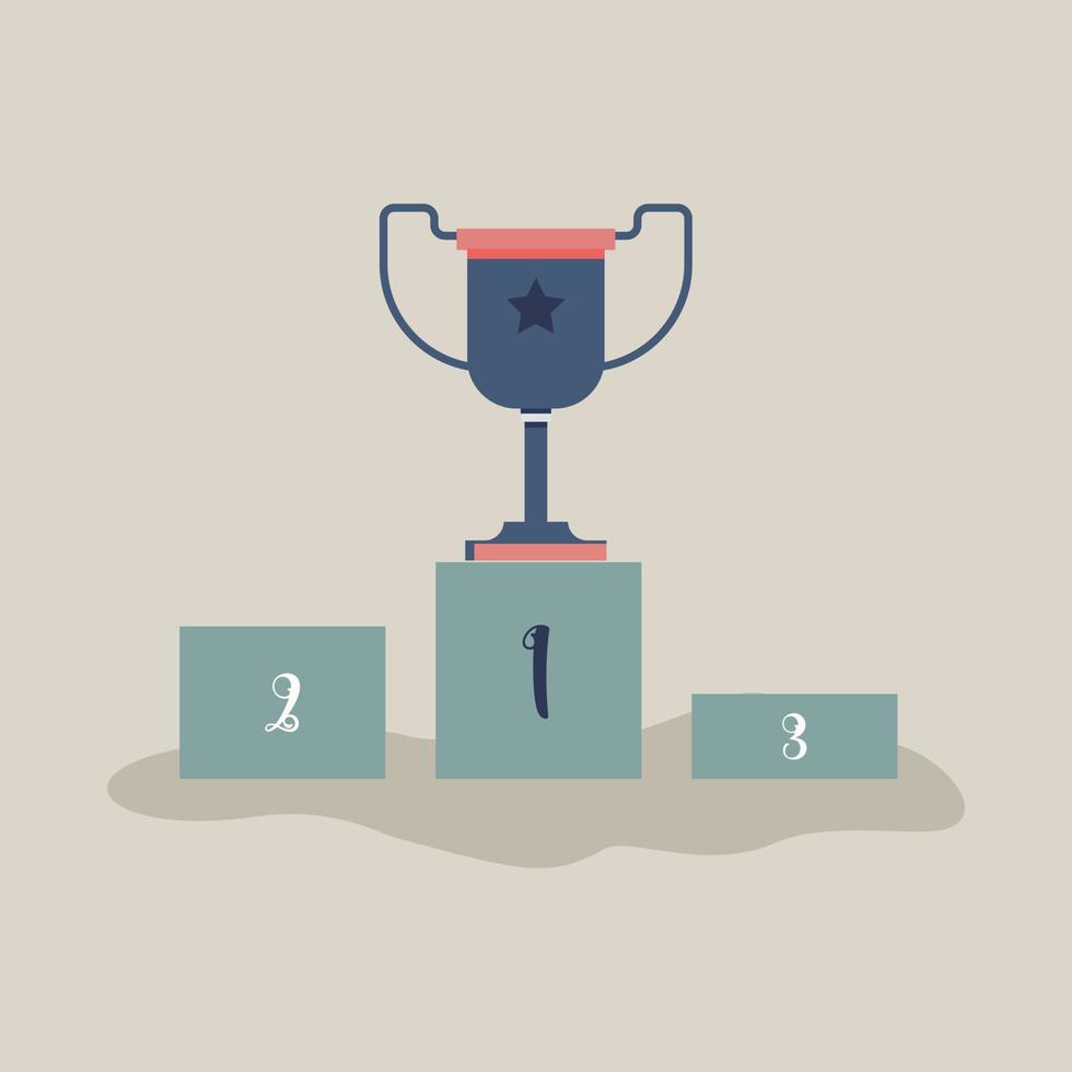 First, second, third championship winner concept design vector