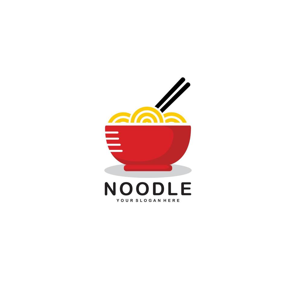 un tazón de vector de logotipo de fideos