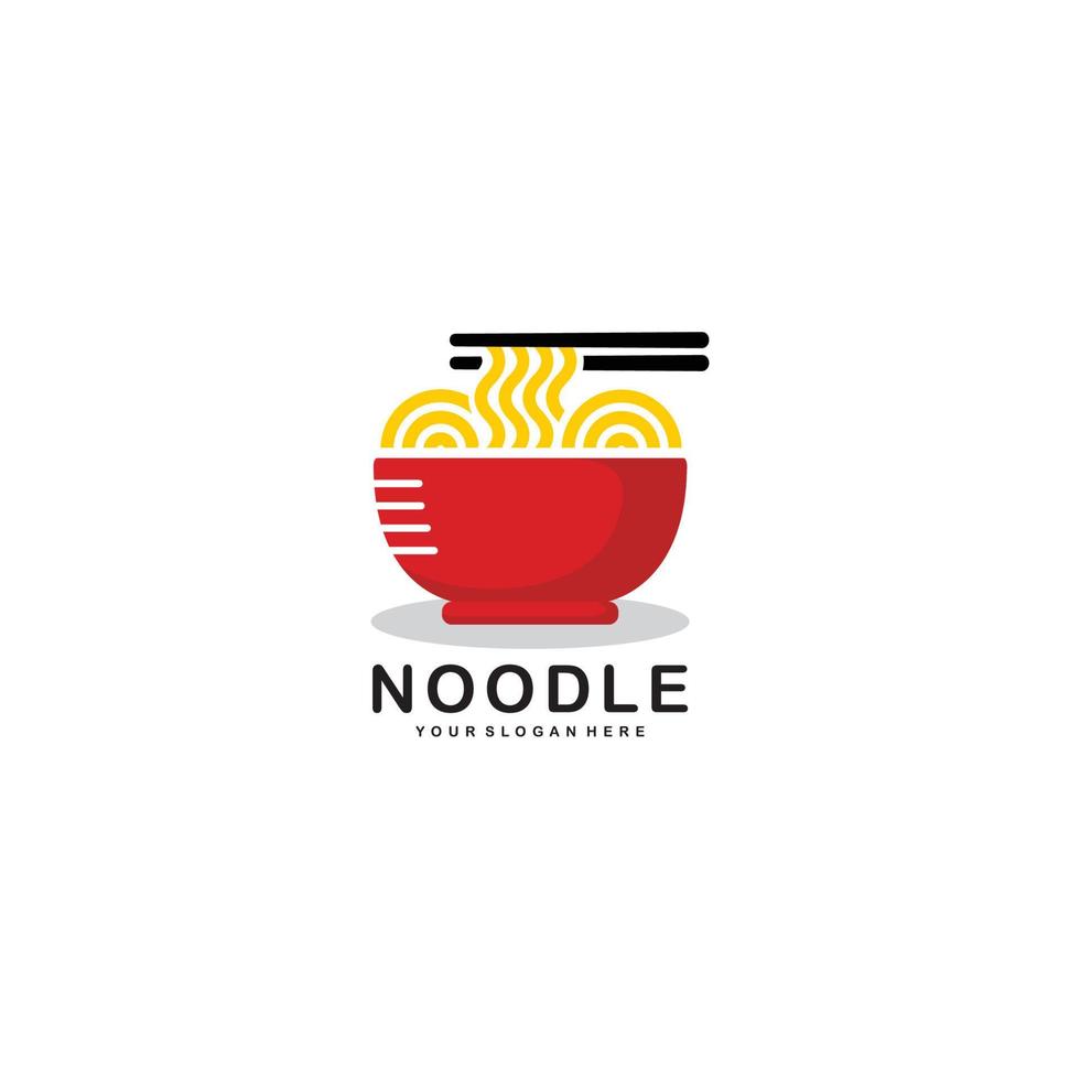 un tazón de vector de logotipo de fideos