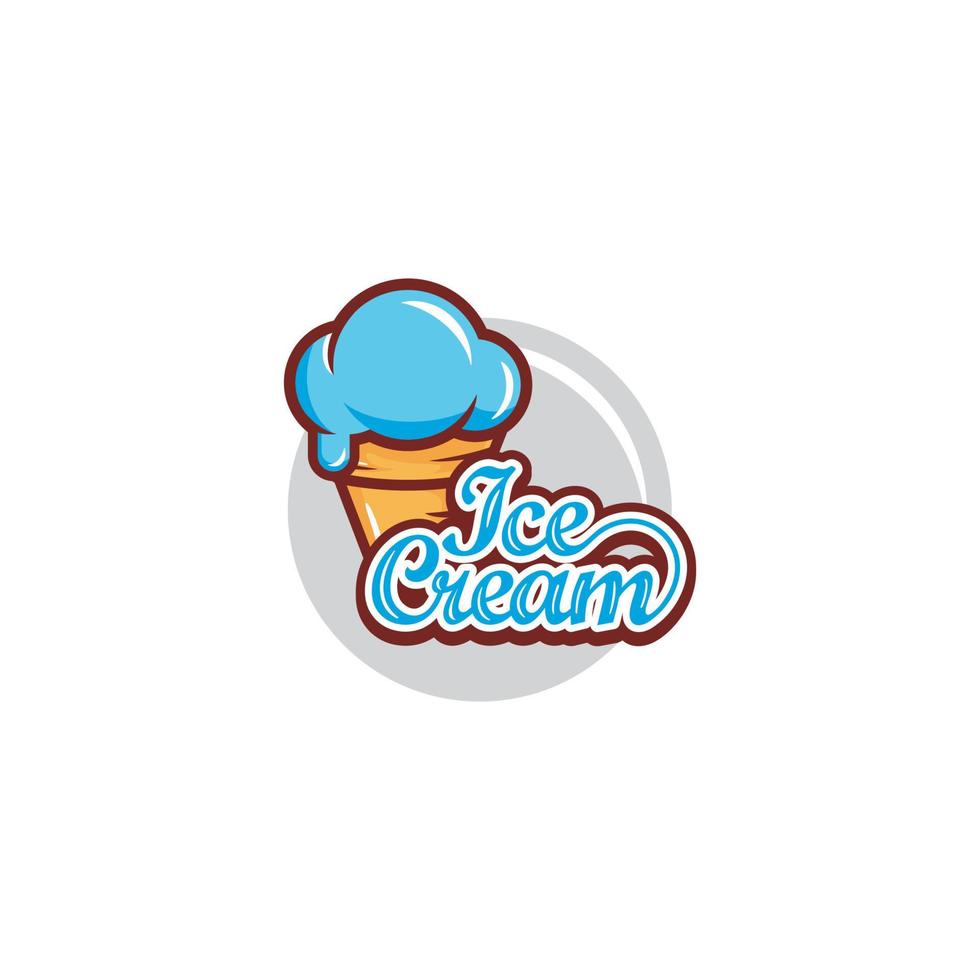 vector de diseño de logotipo de helado