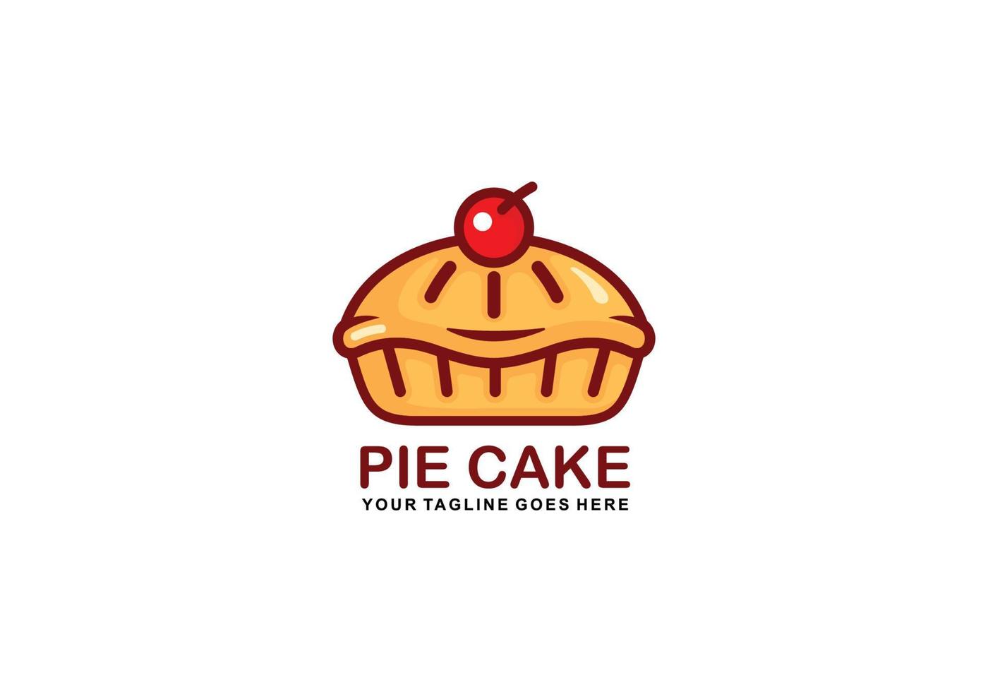 Pie logo design vector