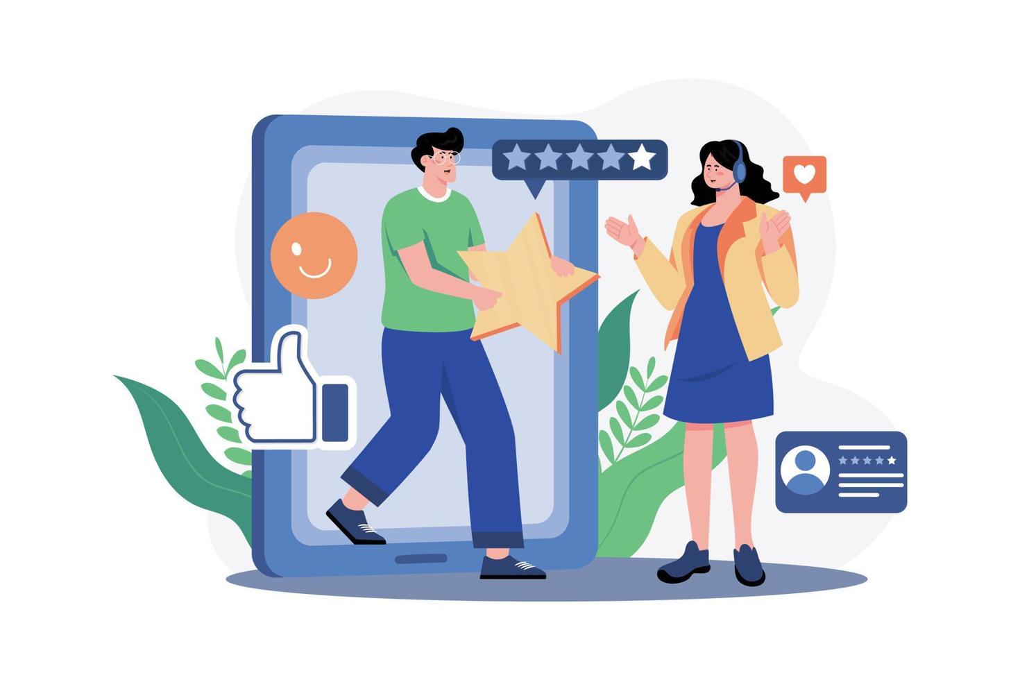 Customer product rating review. 12047946 Vector Art at Vecteezy