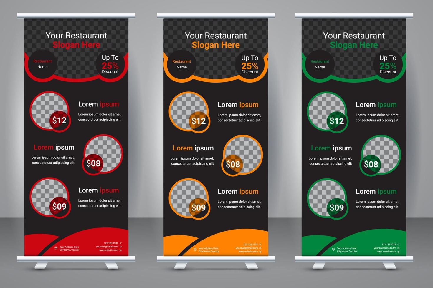 Elegant business roll-up banner template design. Creative modern abstract corporate standee X banner layout template. vector