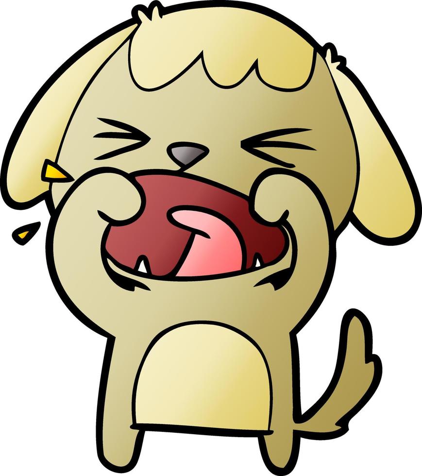 cute cartoon dog barking vector