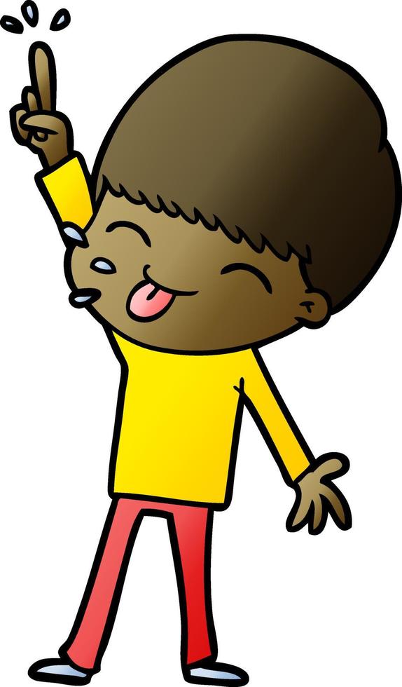 happy cartoon boy vector
