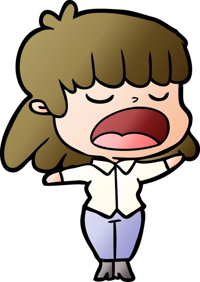 mujer de dibujos animados hablando en voz alta 12048215 Vector en Vecteezy mujer de dibujos animados hablando en voz alta 12048215 Vector en Vecteezy