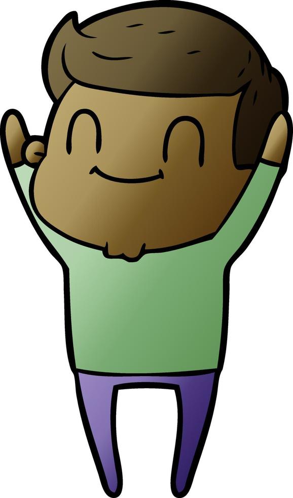 cartoon friendly man vector